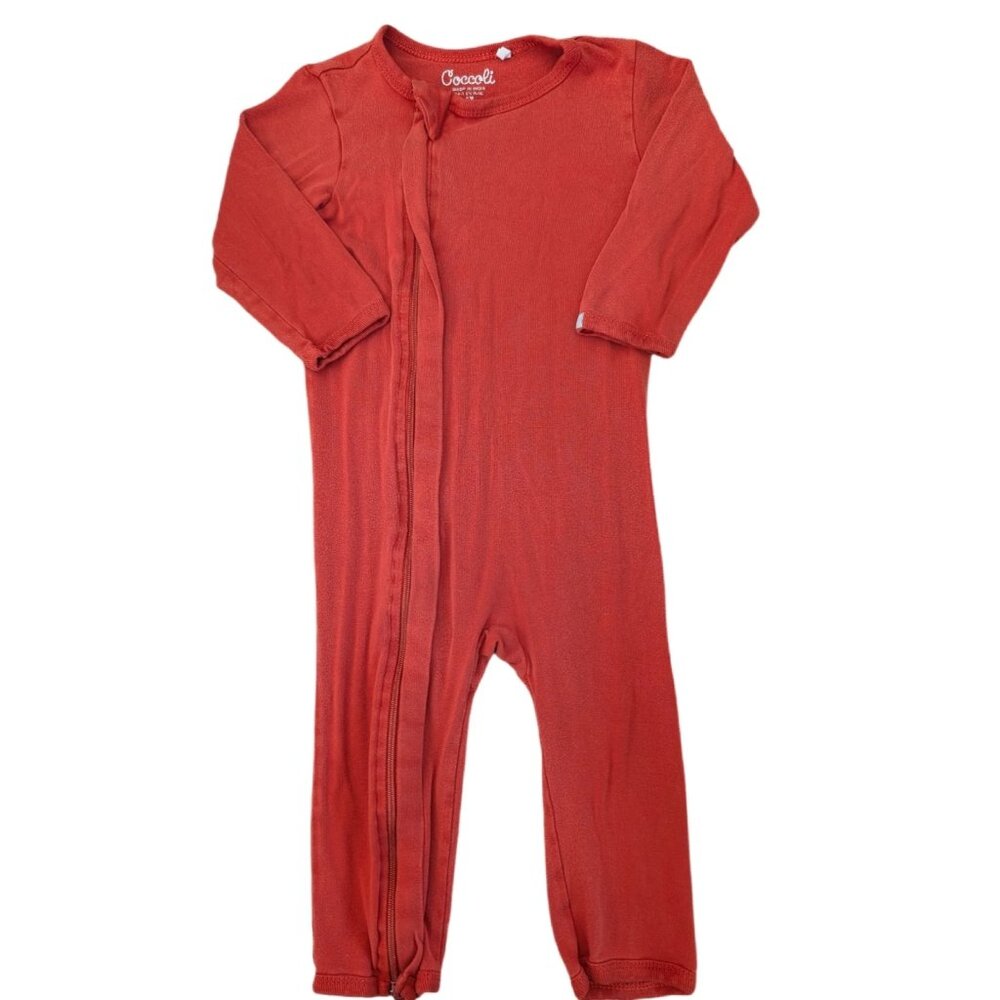 Coccoli Burnt Orange Modal Romper 9m